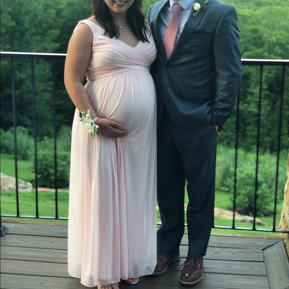 Light Pink Maternity Bridesmaid Dress